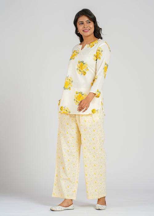 Yellow Bloom Floral Co-Ord set