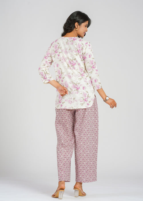 Floral Grace Cotton Co-Ord set