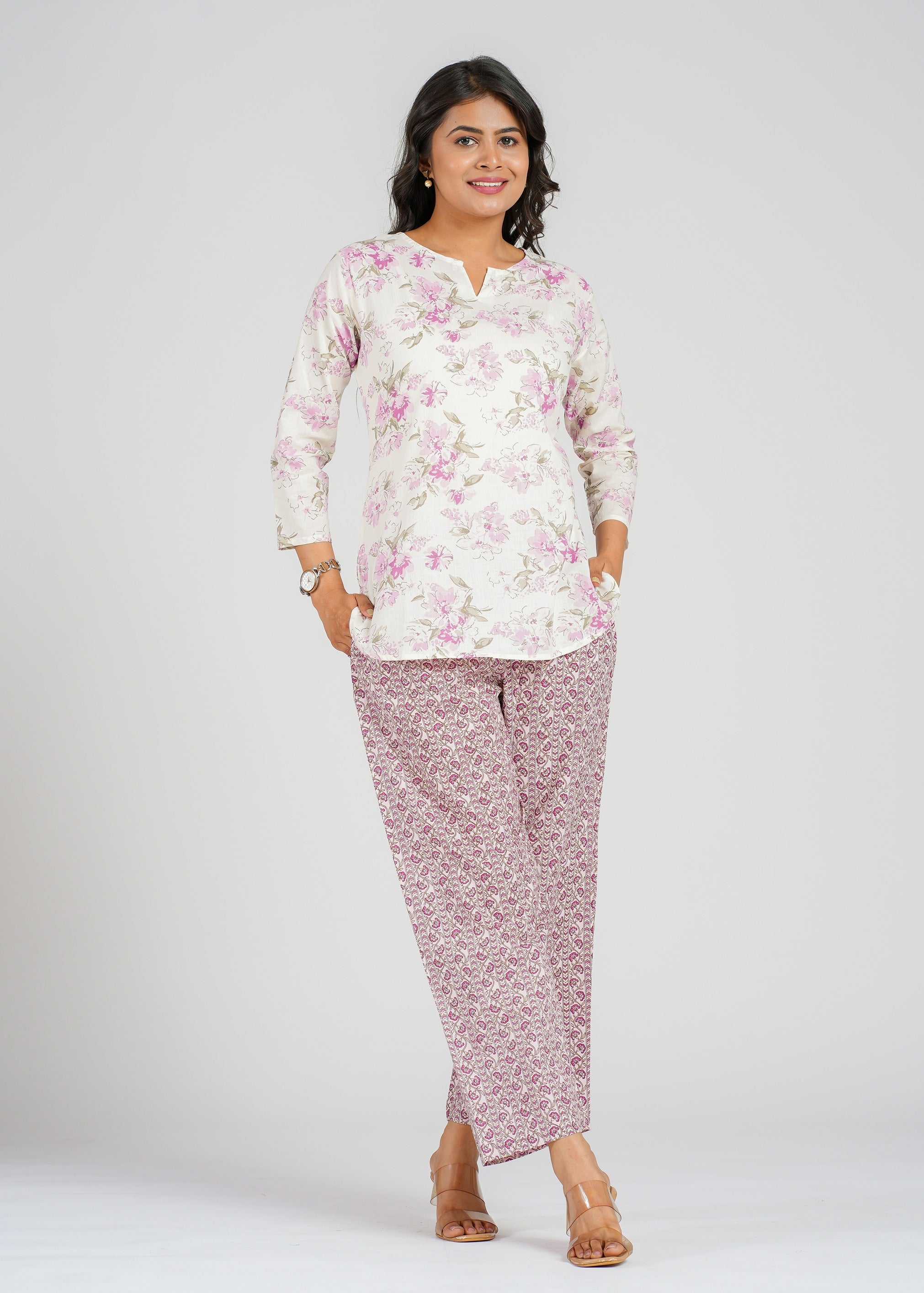 Floral Grace Cotton Co-Ord set