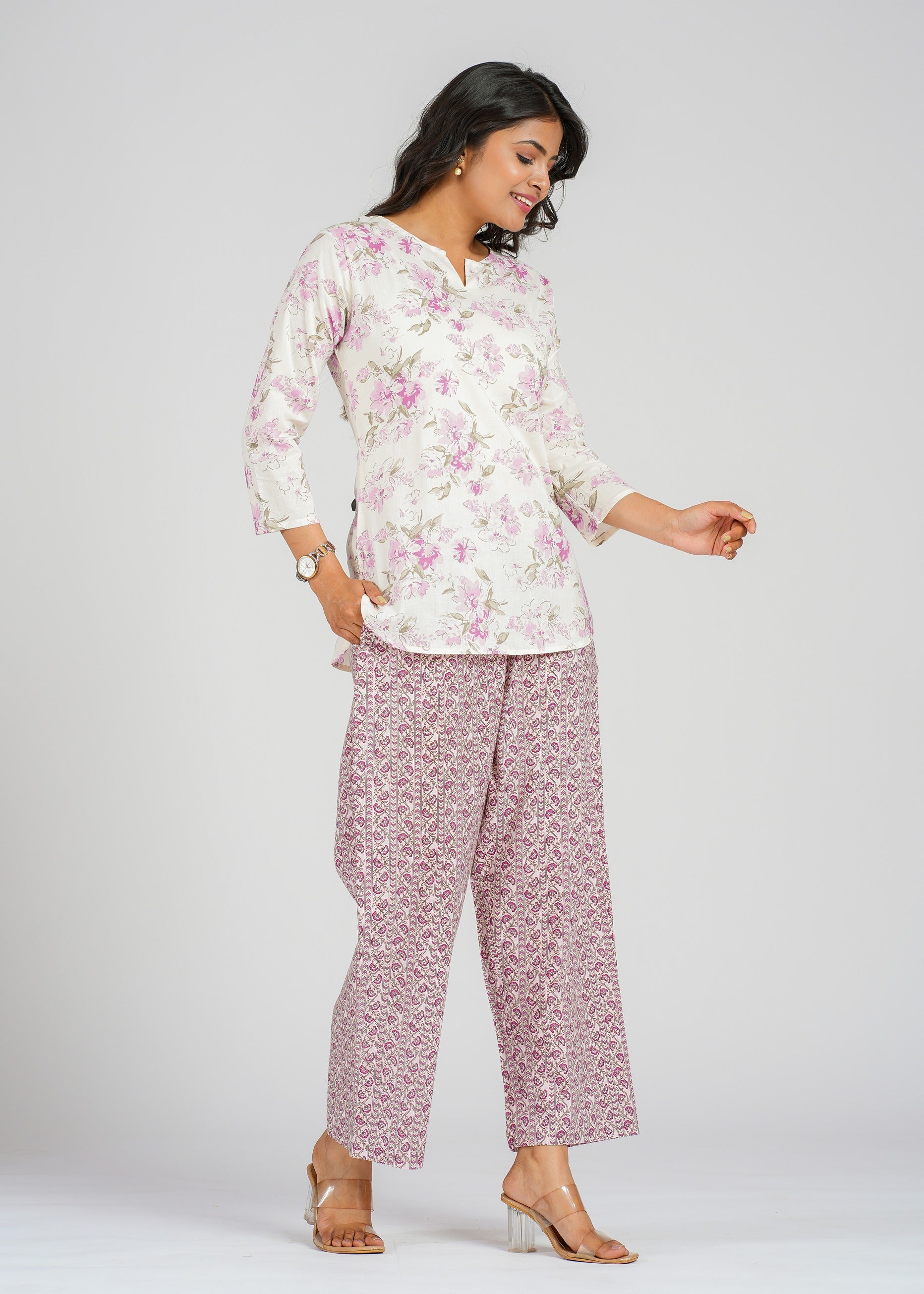 Floral Grace Cotton Co-Ord set