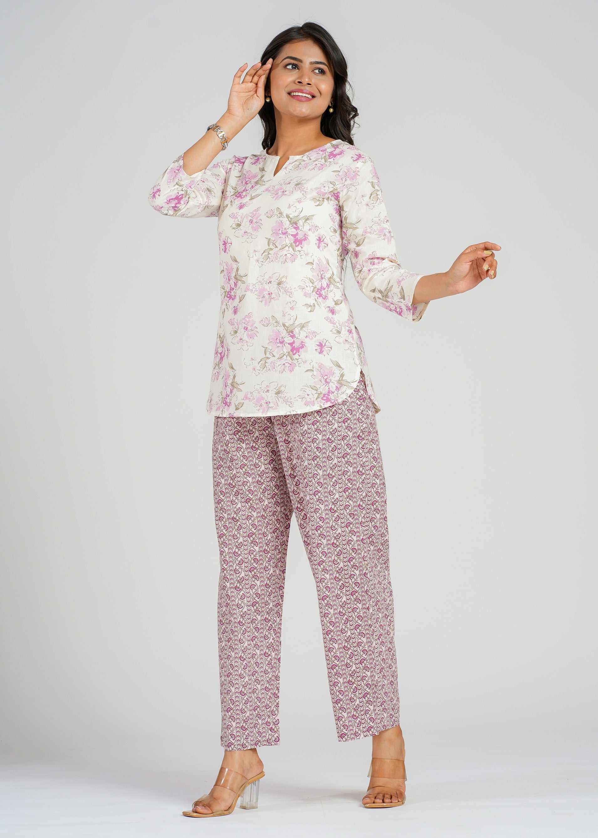 Floral Grace Cotton Co-Ord set