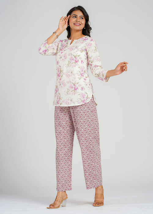 Floral Grace Cotton Co-Ord set