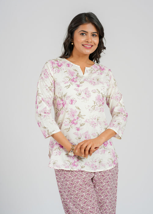 Floral Grace Cotton Co-Ord set
