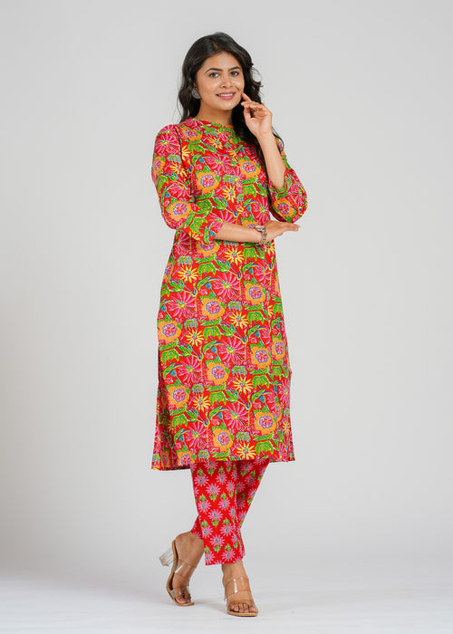 Cotton Printed Kurta Set
