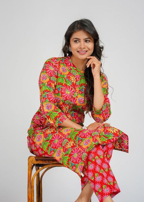 Cotton Printed Kurta Set