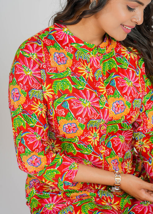 Cotton Printed Kurta Set