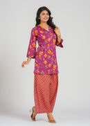 Magenta Floral Cotton Co-Ord set