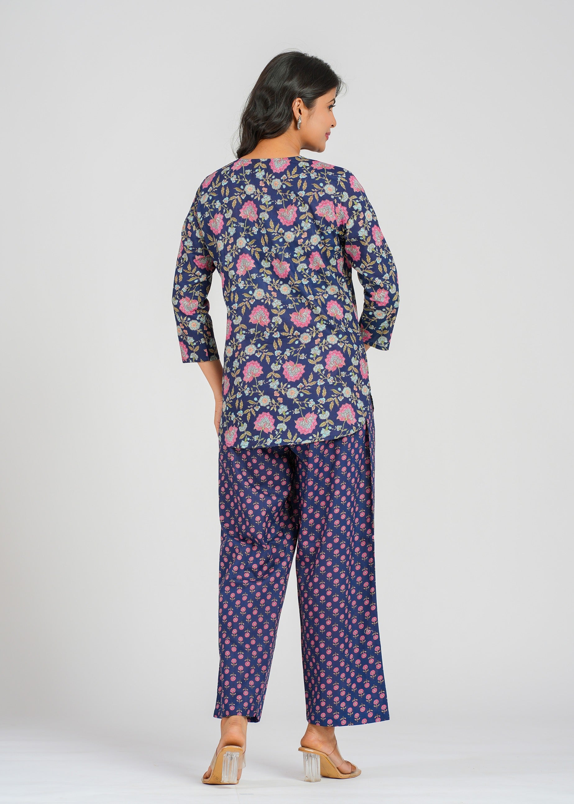 Midnight Bloom Cotton Co-Ord set