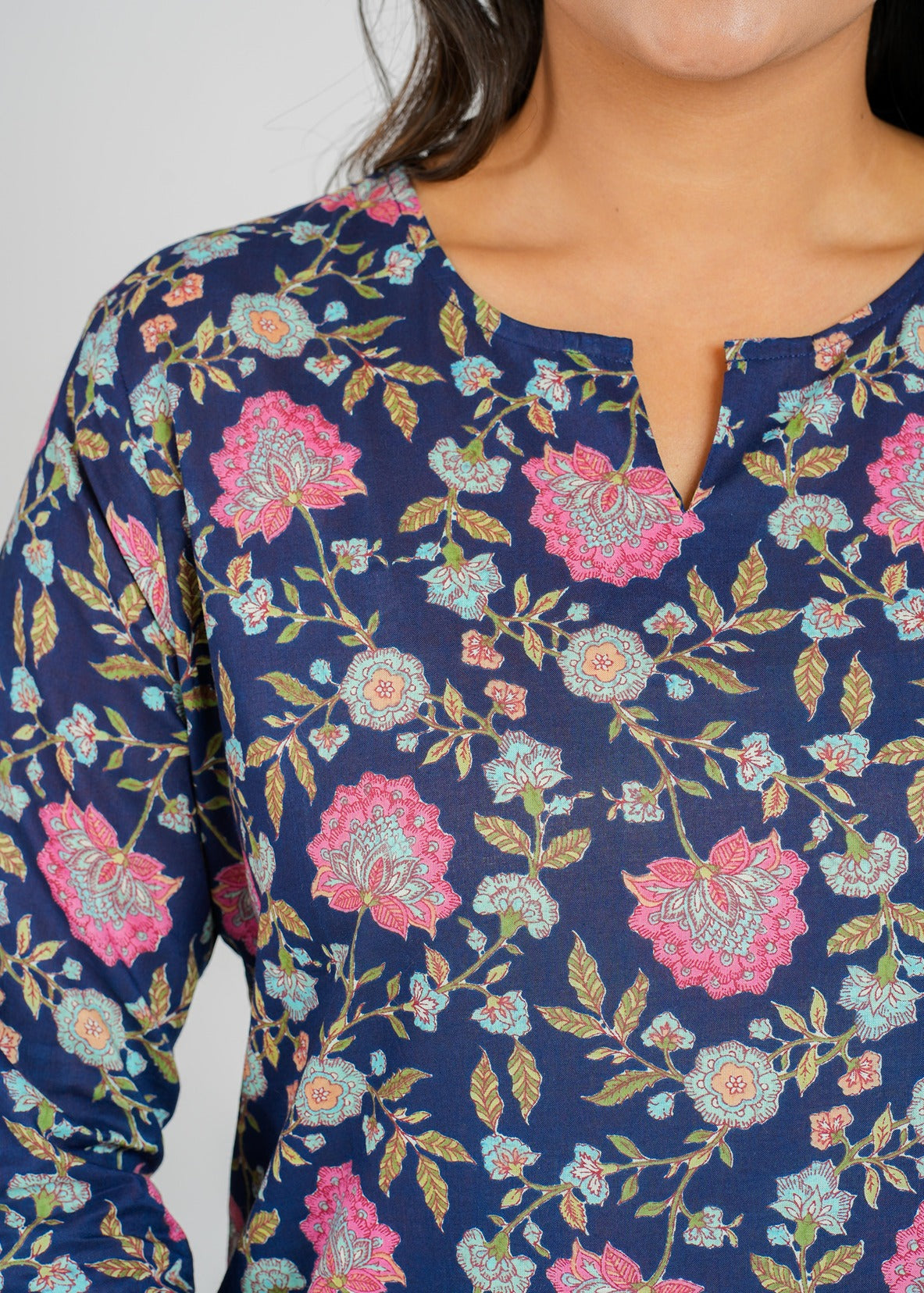 Midnight Bloom Cotton Co-Ord set