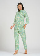 Green Lotus Printed Co-Ord