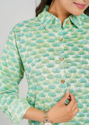Green Lotus Printed Co-Ord
