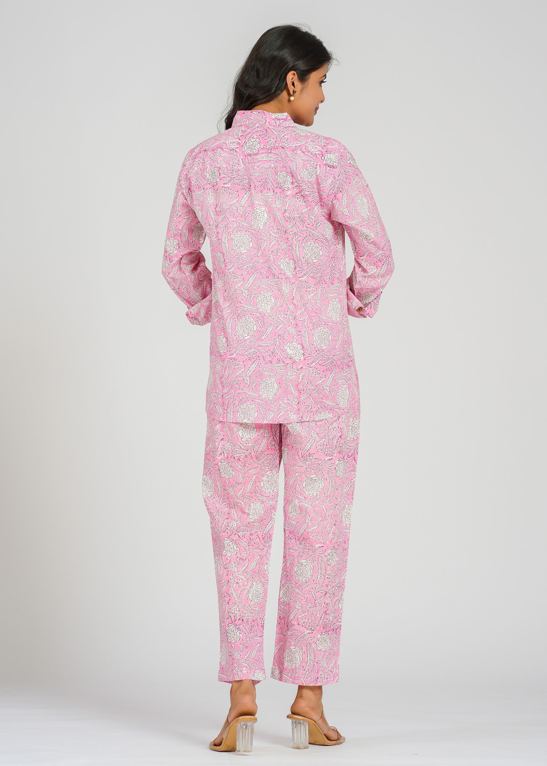 Pink Ivory Floral Printed Co-Ord set
