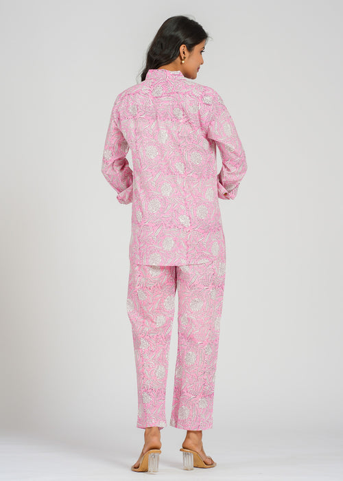 Pink Ivory Floral Printed Co-Ord set