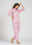 Pink Ivory Floral Printed Co-Ord set