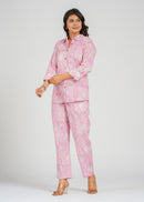 Pink Ivory Floral Printed Co-Ord set