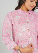 Pink Ivory Floral Printed Co-Ord set
