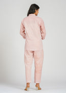 Peach Stripe Cotton Co-Ord