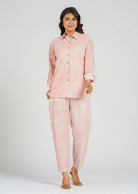 Peach Stripe Cotton Co-Ord