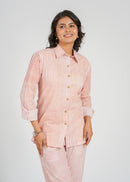 Peach Stripe Cotton Co-Ord