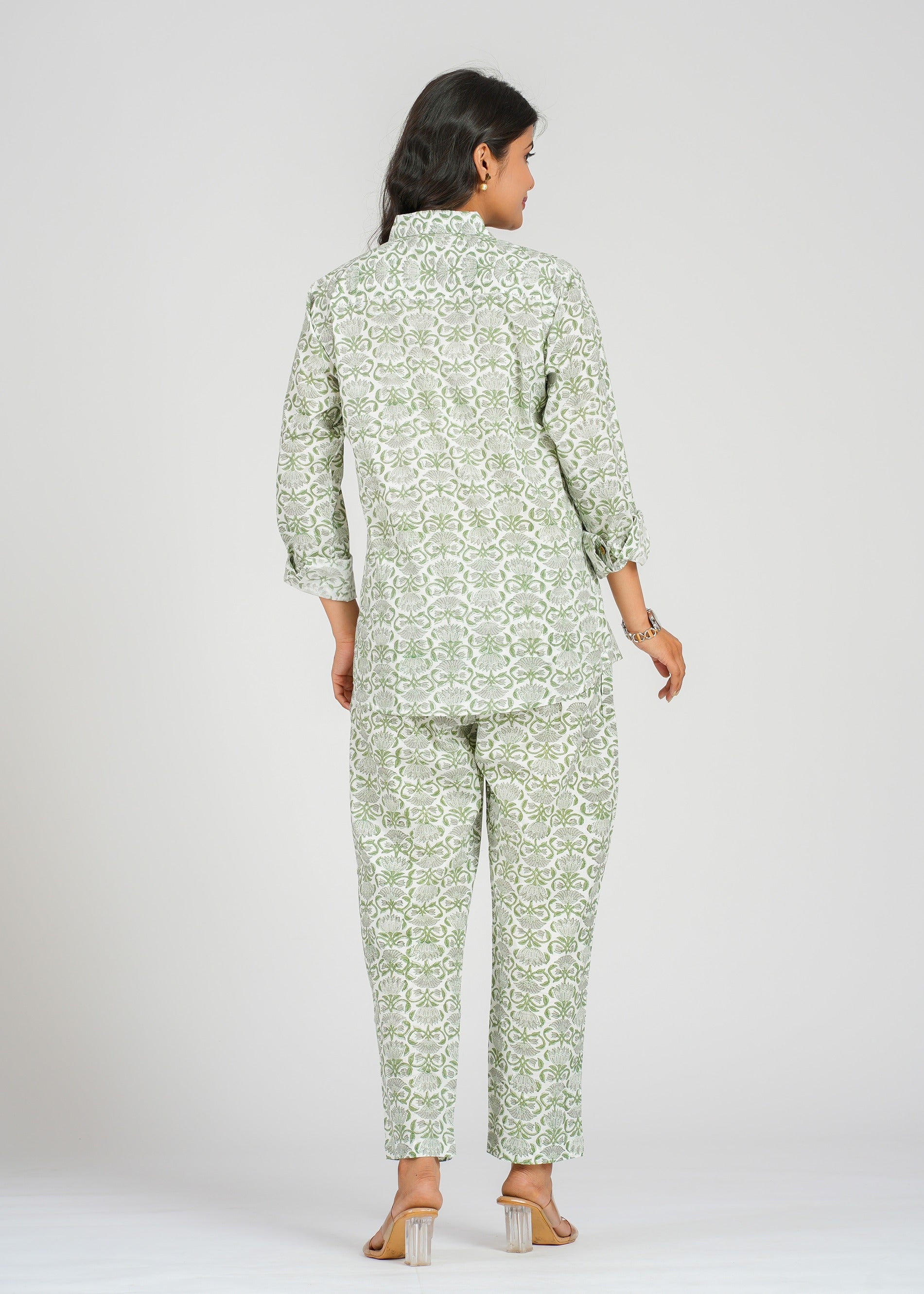 Grey Lotus Printed Co-Ord Set