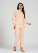 Peach Bloom Printed Co-Ord set