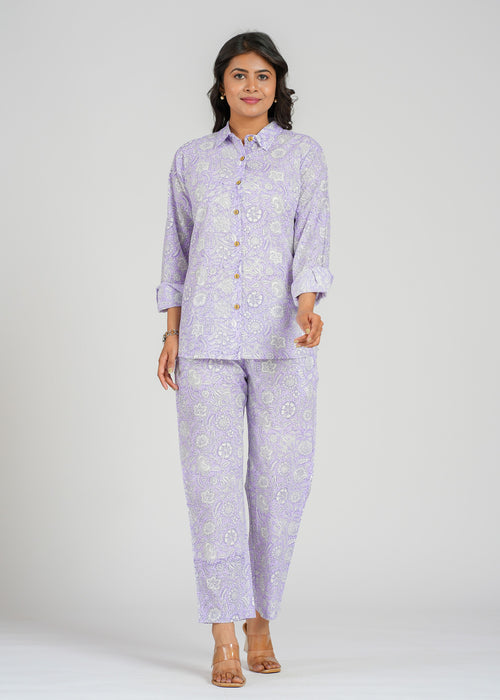 Lilac Bloom Cotton Co-Ord set