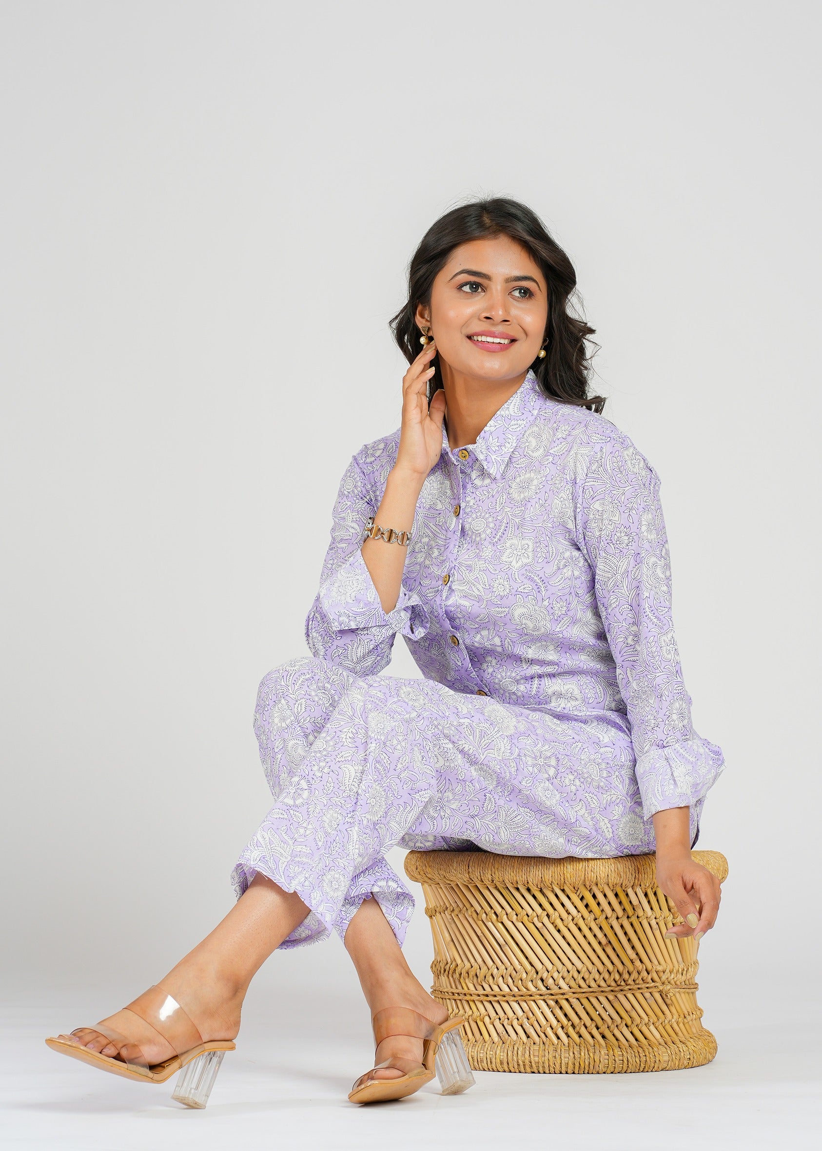 Lilac Bloom Cotton Co-Ord set