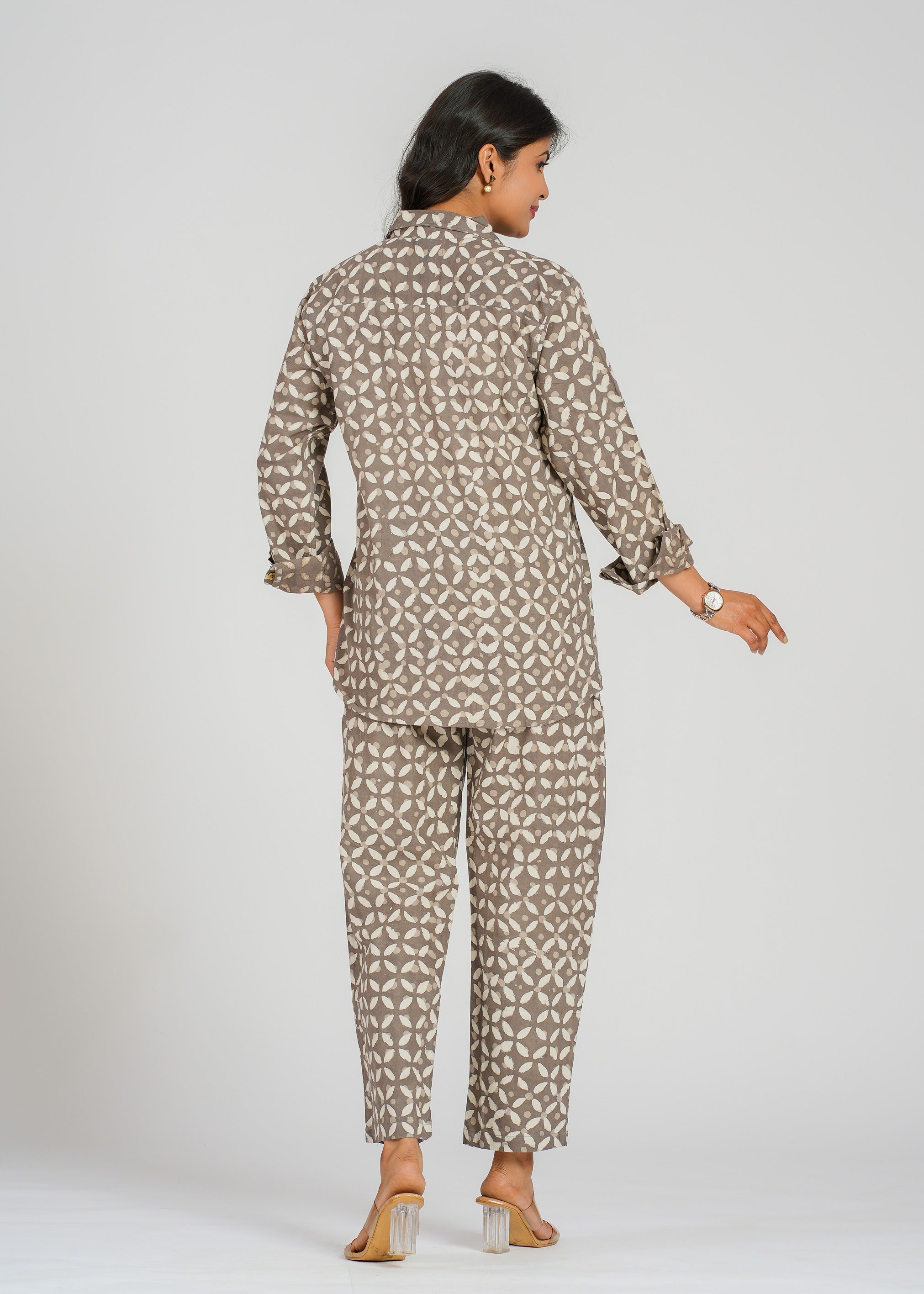 Mocha Petal Cotton Co-Ord Set