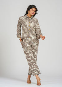 Mocha Petal Cotton Co-Ord Set