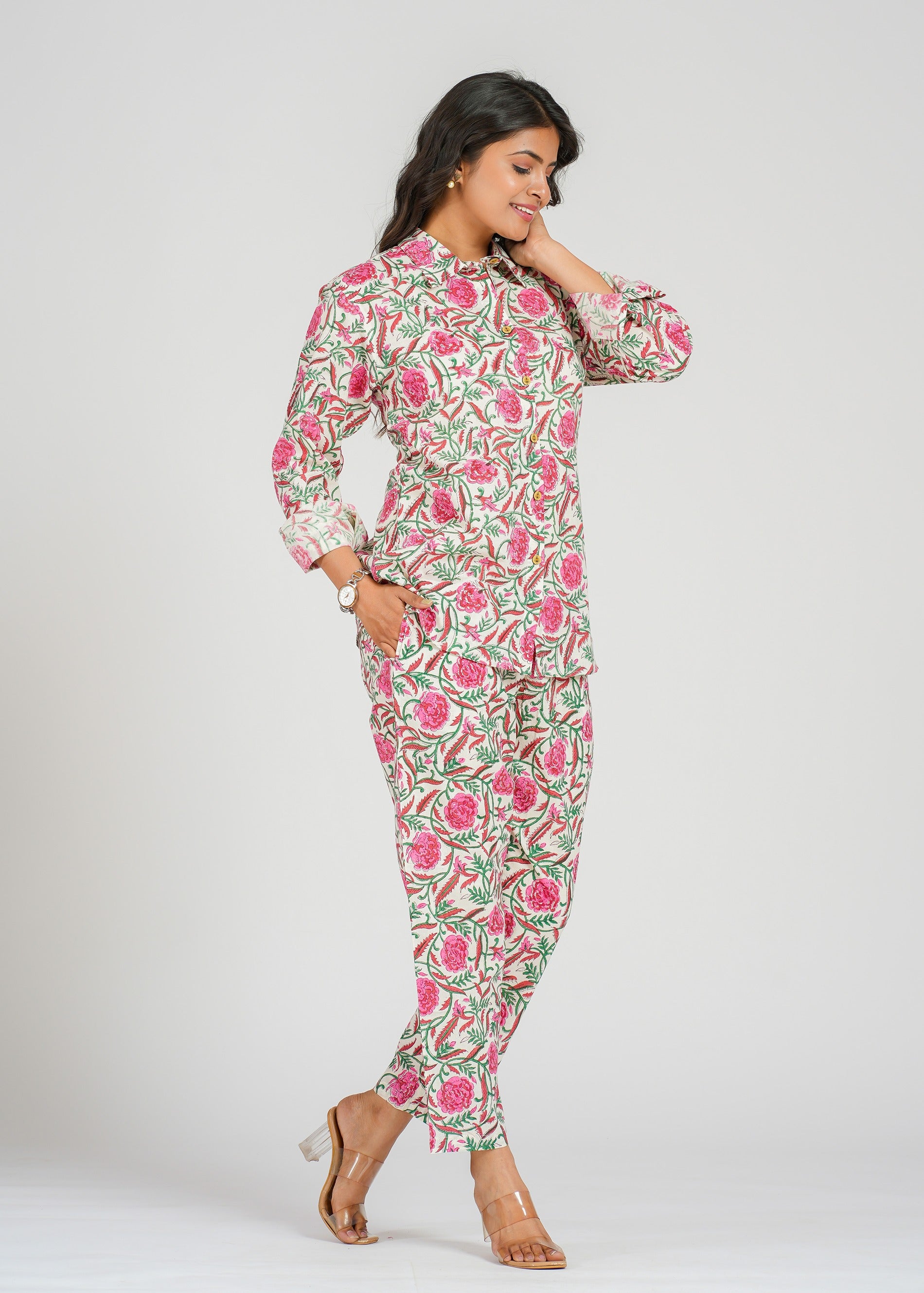 Rose Vine Cotton Co-Ord Set