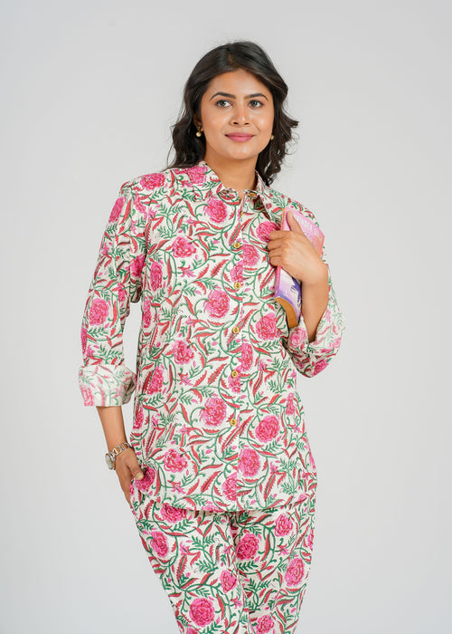 Rose Vine Cotton Co-Ord Set