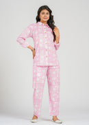Pink Jaal Printed Cotton Co-Ord set