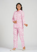 Pink Jaal Printed Cotton Co-Ord set
