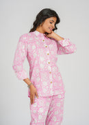 Pink Jaal Printed Cotton Co-Ord set