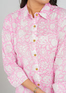 Pink Jaal Printed Cotton Co-Ord set