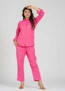 Blush Pink Cotton Co-Ord Set