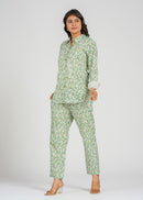 Mint Green Floral Printed Co-Ord set