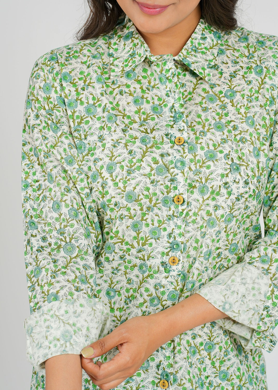 Mint Green Floral Printed Co-Ord set