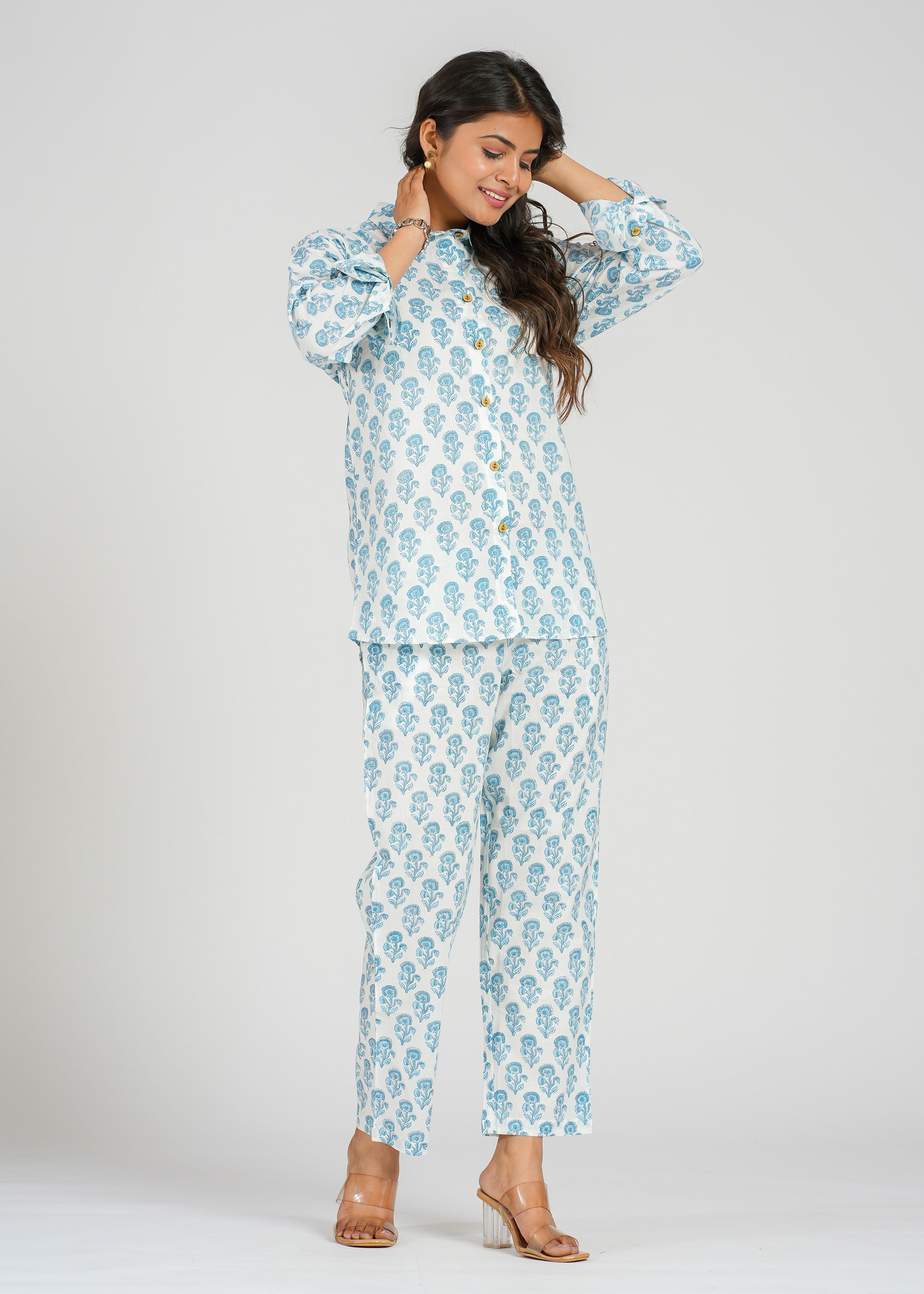 Celeste Printed Cotton Co-Ord set