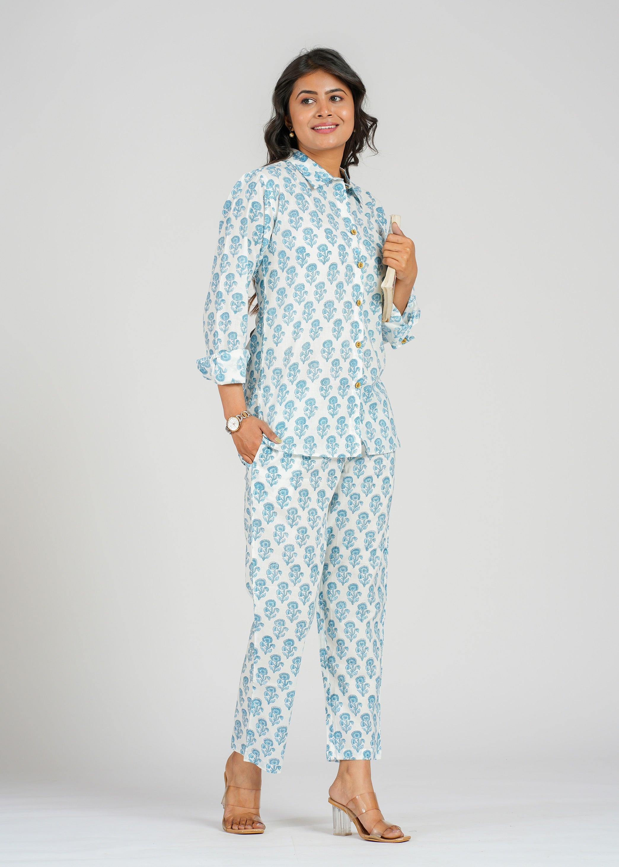 Celeste Printed Cotton Co-Ord set