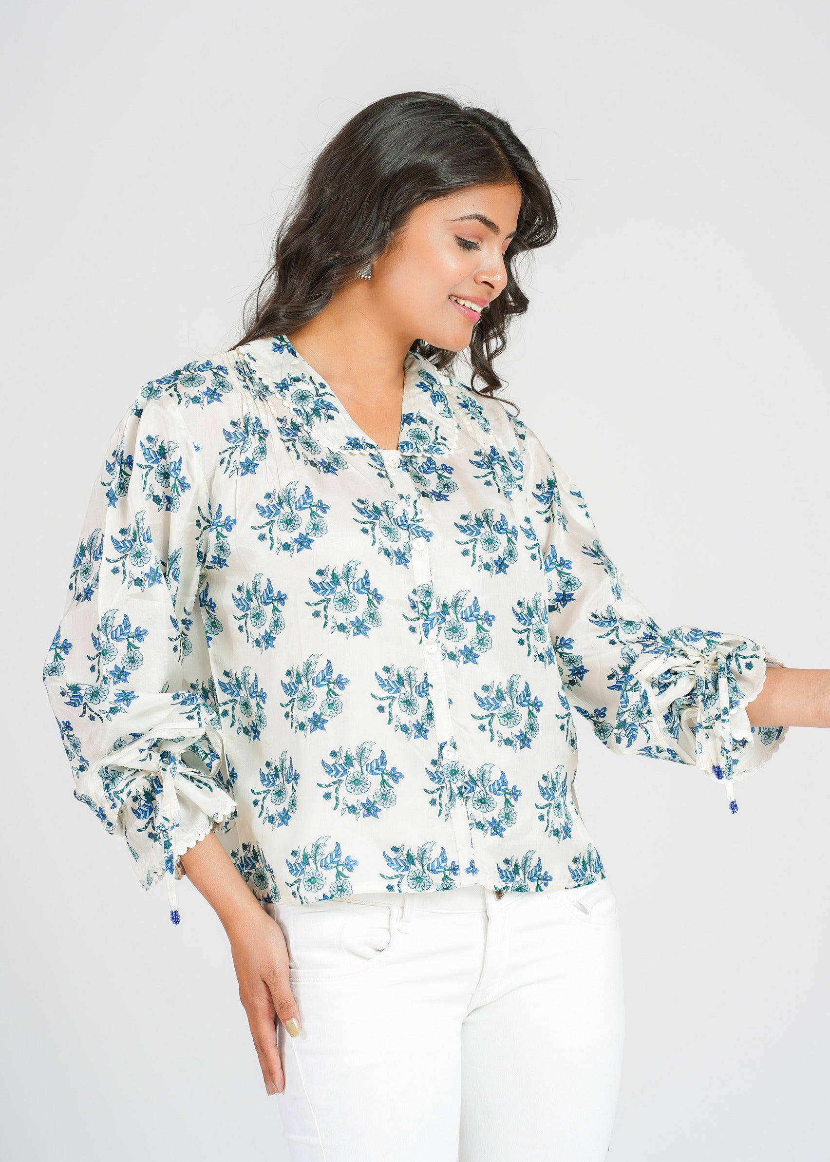 Anya Habotai Silk Top, Dune