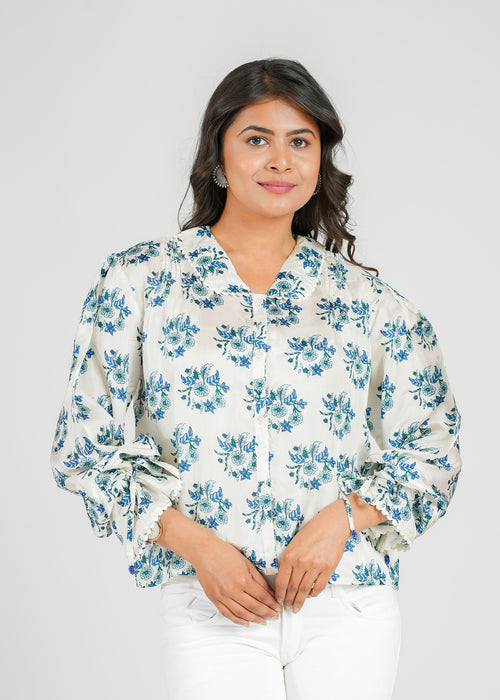 Anya Habotai Silk Top, Dune