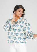 Anya Habotai Silk Top, Dune