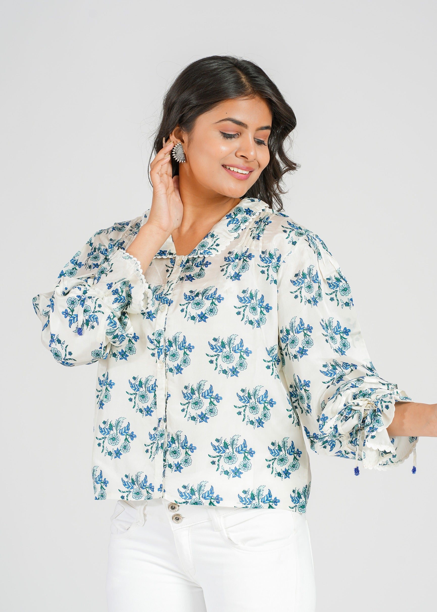 Anya Habotai Silk Top, Dune