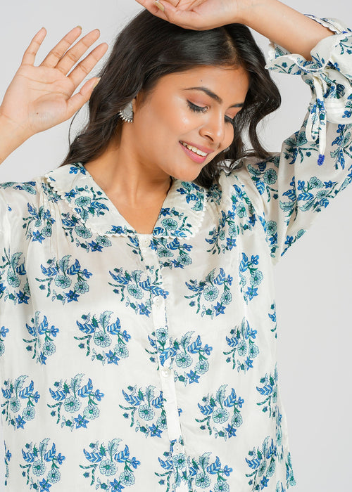 Anya Habotai Silk Top, Dune