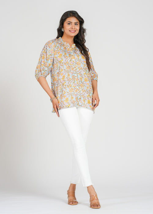 Barnett Habotai Silk Top, Sunrise