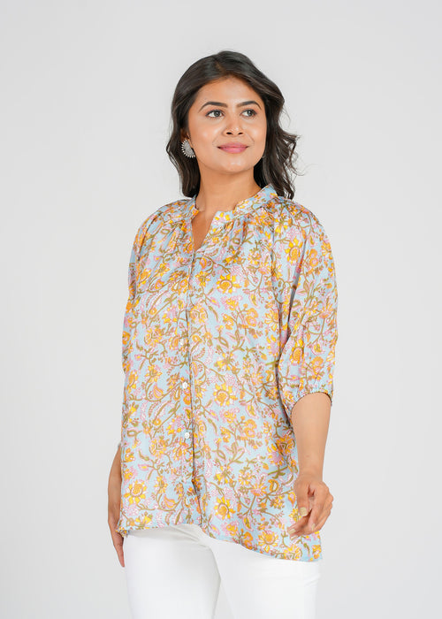 Barnett Habotai Silk Top, Sunrise