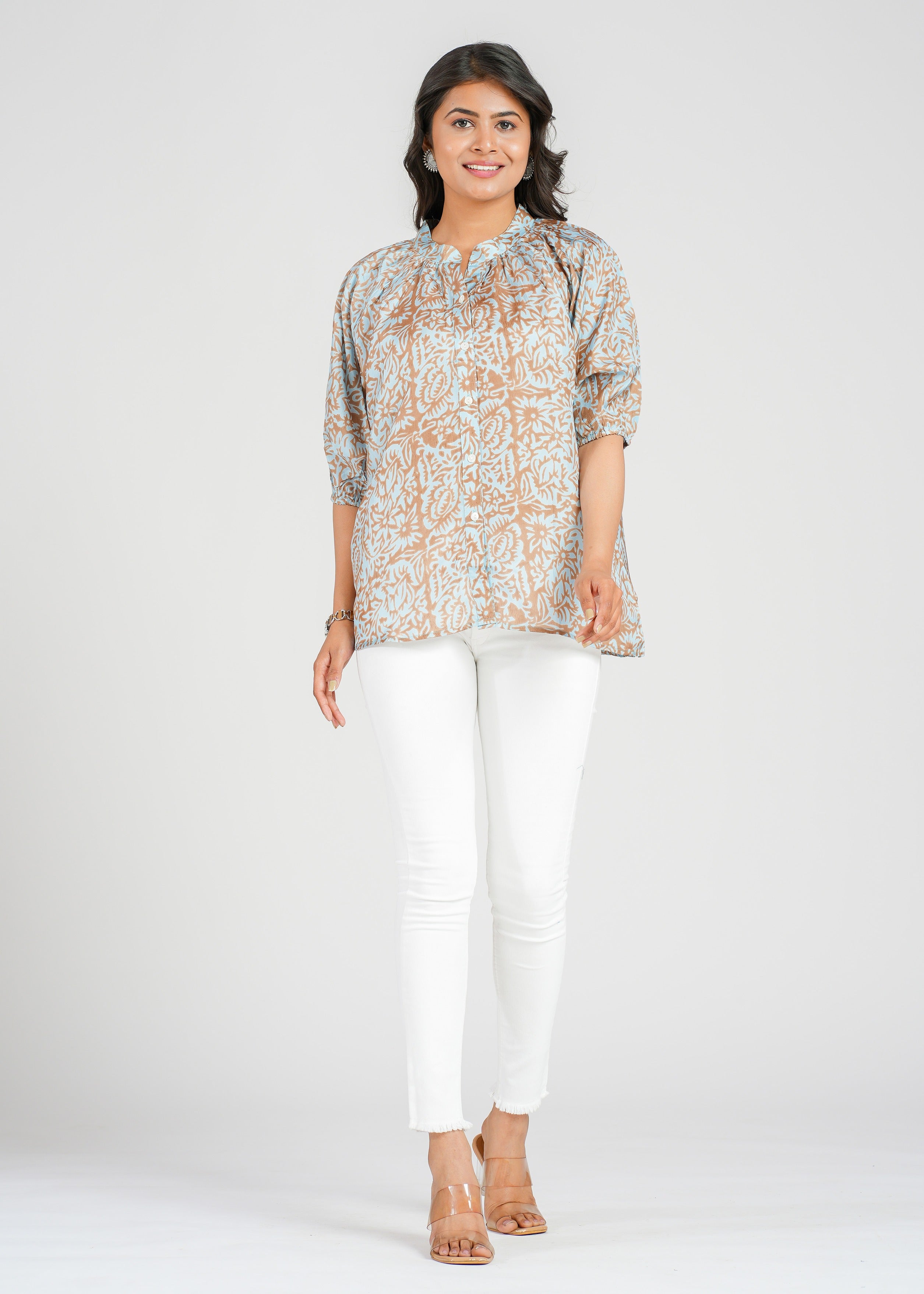 Barnett Habotai Silk Top, Riverbed
