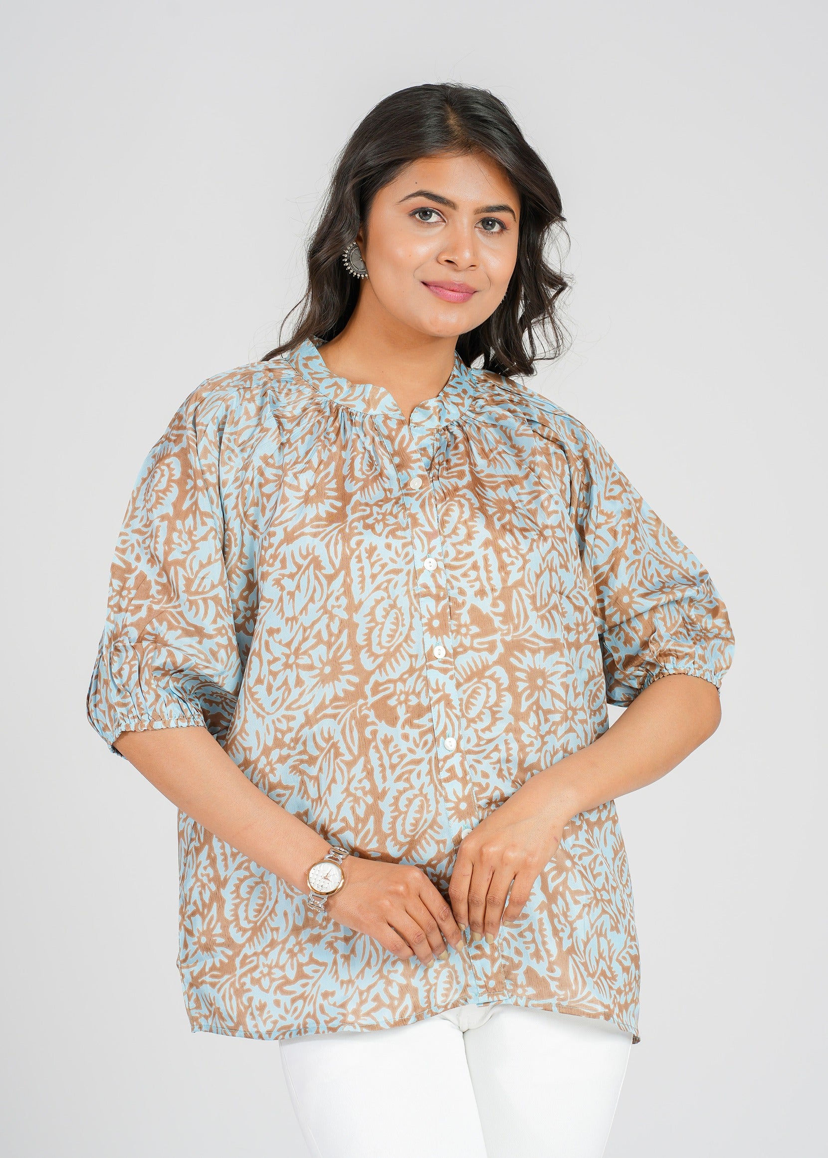 Barnett Habotai Silk Top, Riverbed