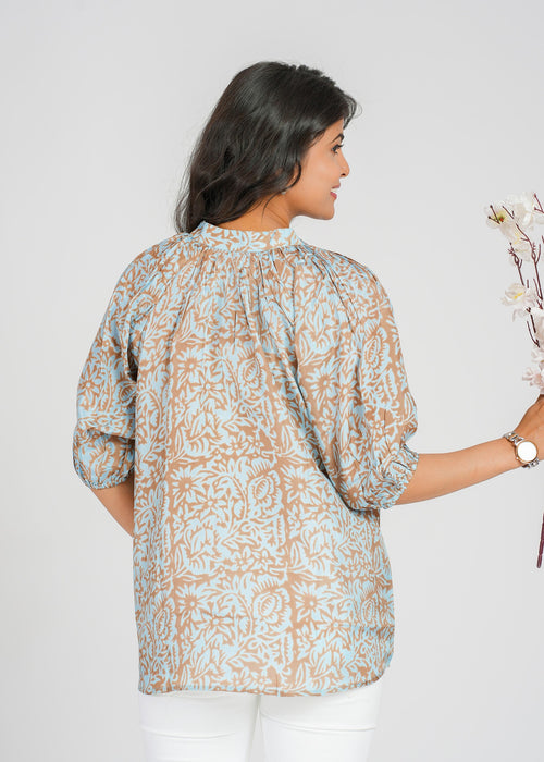 Barnett Habotai Silk Top, Riverbed